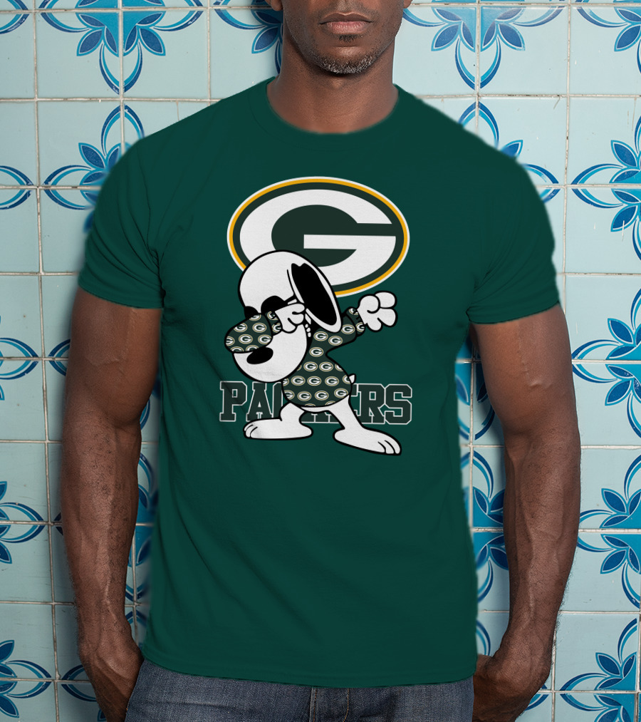 Green Bay Packers Snoopy Dabbing Packers T-Shirt