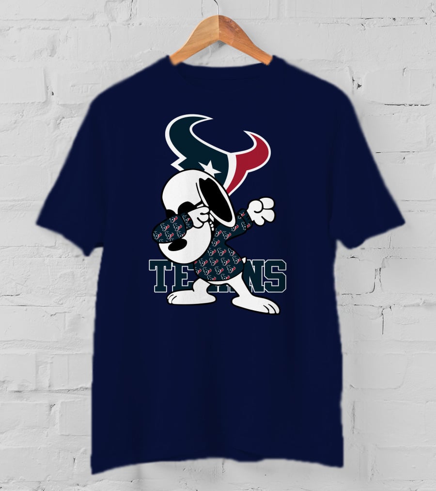 Houston Texans Snoopy Dabbing Texans T-Shirt