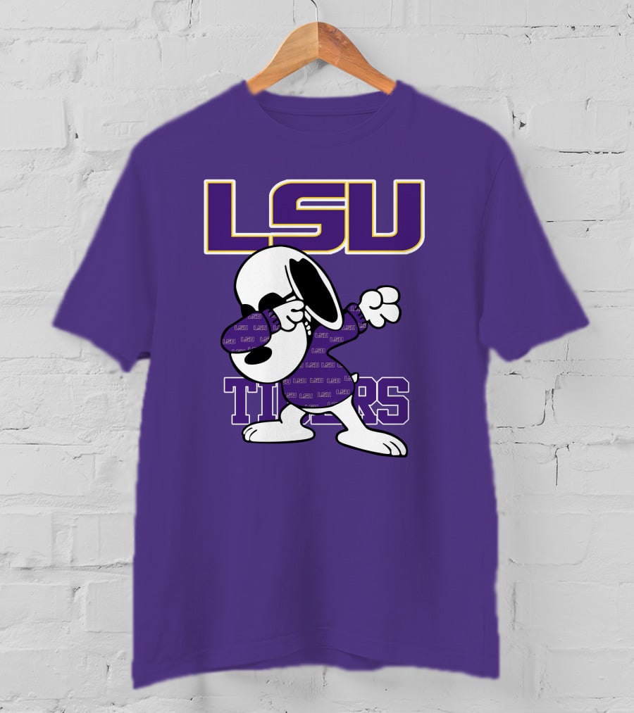 LSU Tigers Snoopy Dabbing T-Shirt