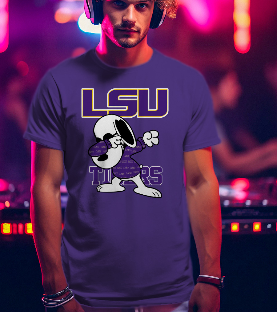 LSU Tigers Snoopy Dabbing T-Shirt