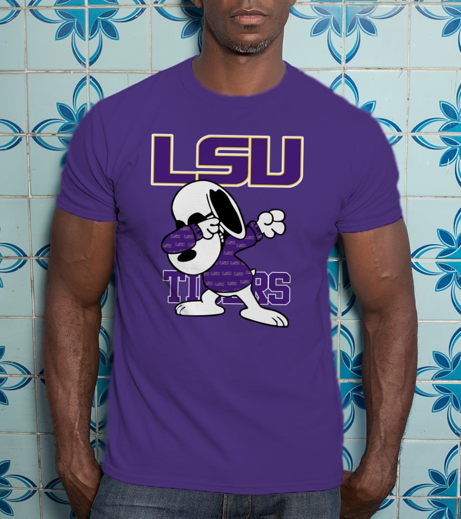 LSU Tigers Snoopy Dabbing T-Shirt