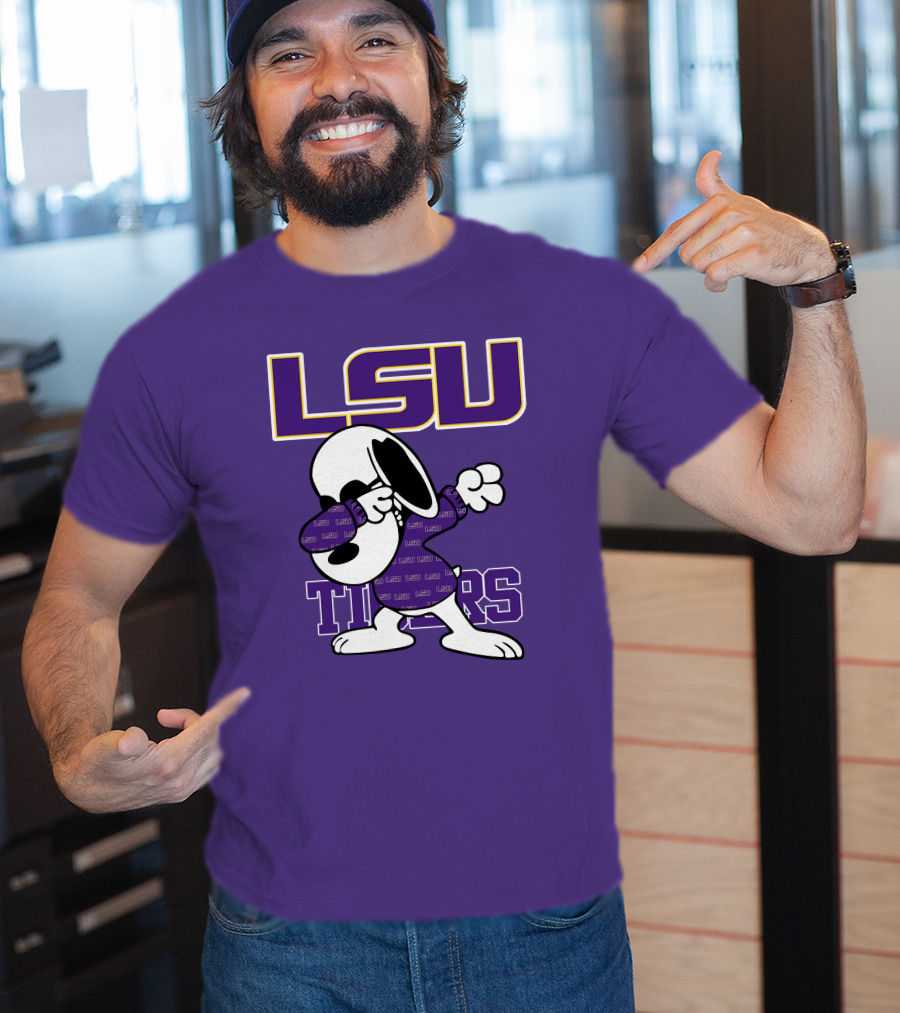 LSU Tigers Snoopy Dabbing T-Shirt
