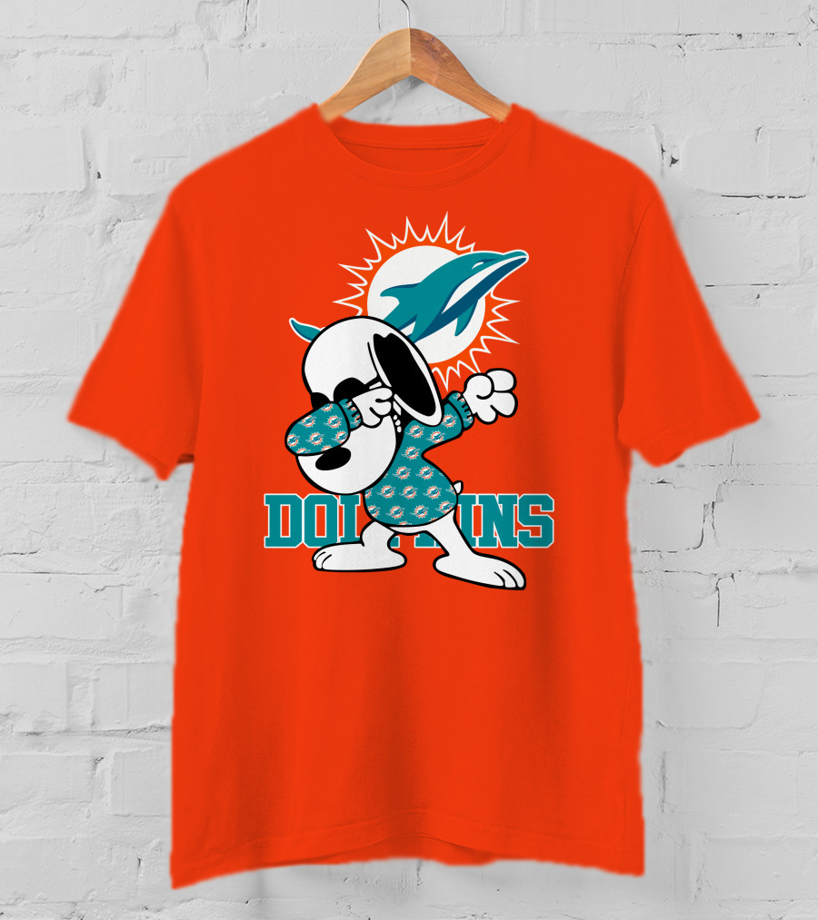 Miami Dolphins Snoopy Dabbing T-Shirt