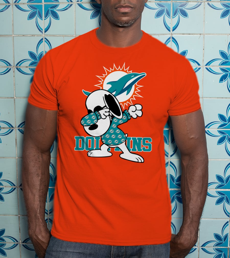 Miami Dolphins Snoopy Dabbing T-Shirt