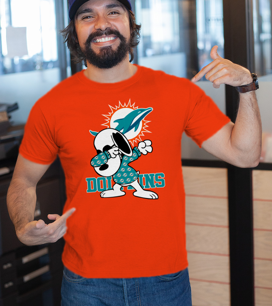 Miami Dolphins Snoopy Dabbing T-Shirt