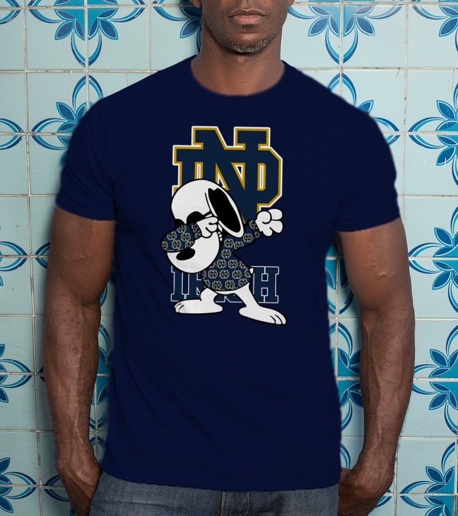 ND Irish Snoopy Dabbing Notre Dame Fighting Irish T-Shirt