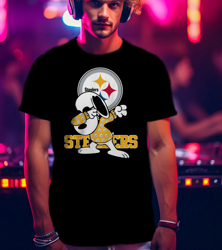 Pittsburgh Steelers Snoopy Dabbing Fan T-Shirt