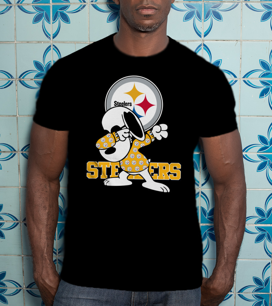 Pittsburgh Steelers Snoopy Dabbing Fan T-Shirt