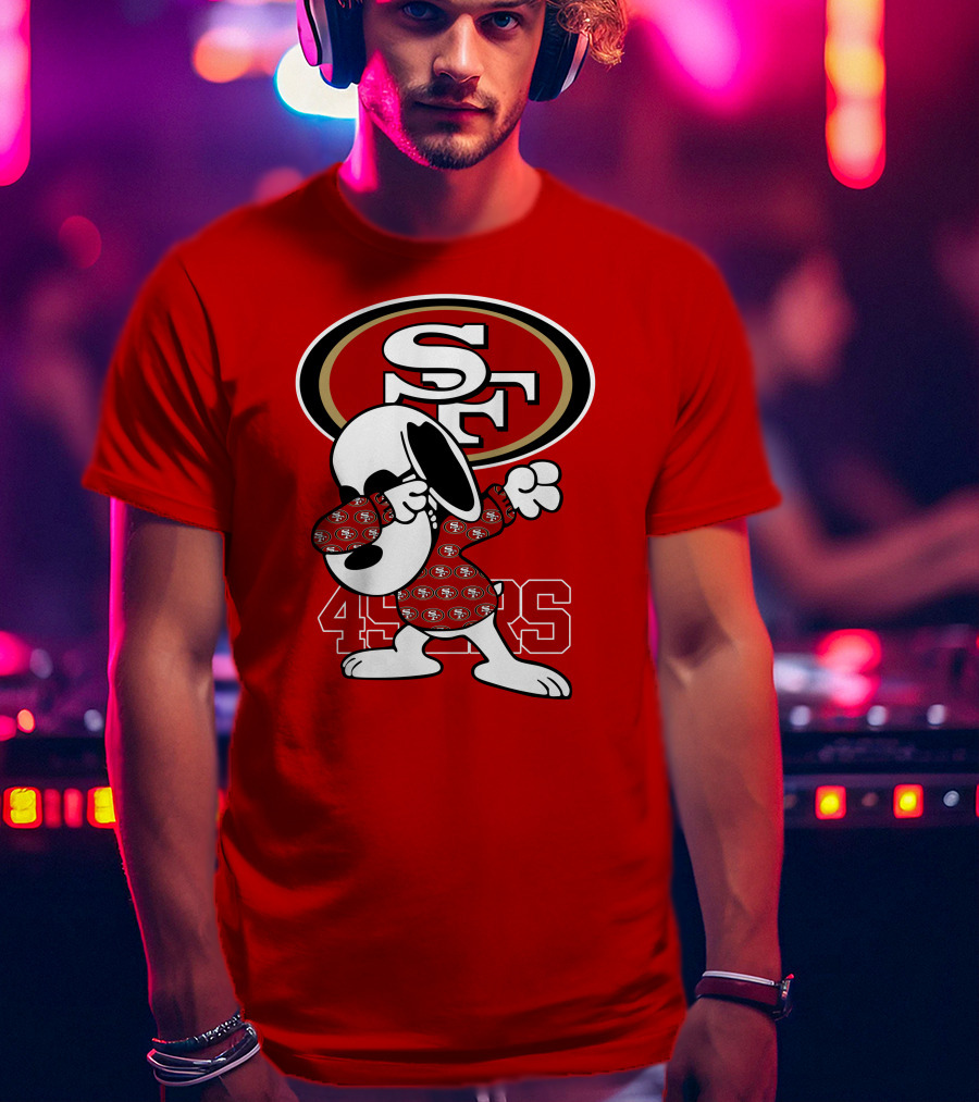 San Francisco 49ers Snoopy Dabbing SF T-Shirt