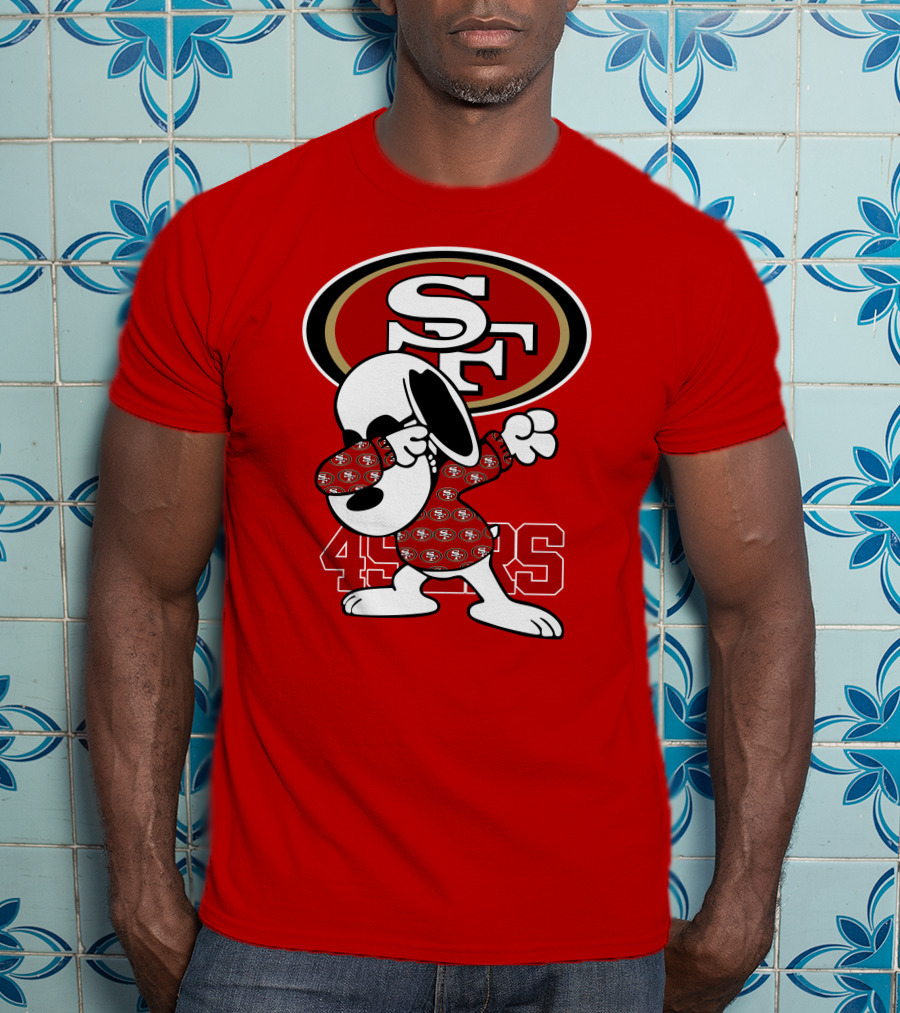 San Francisco 49ers Snoopy Dabbing SF T-Shirt