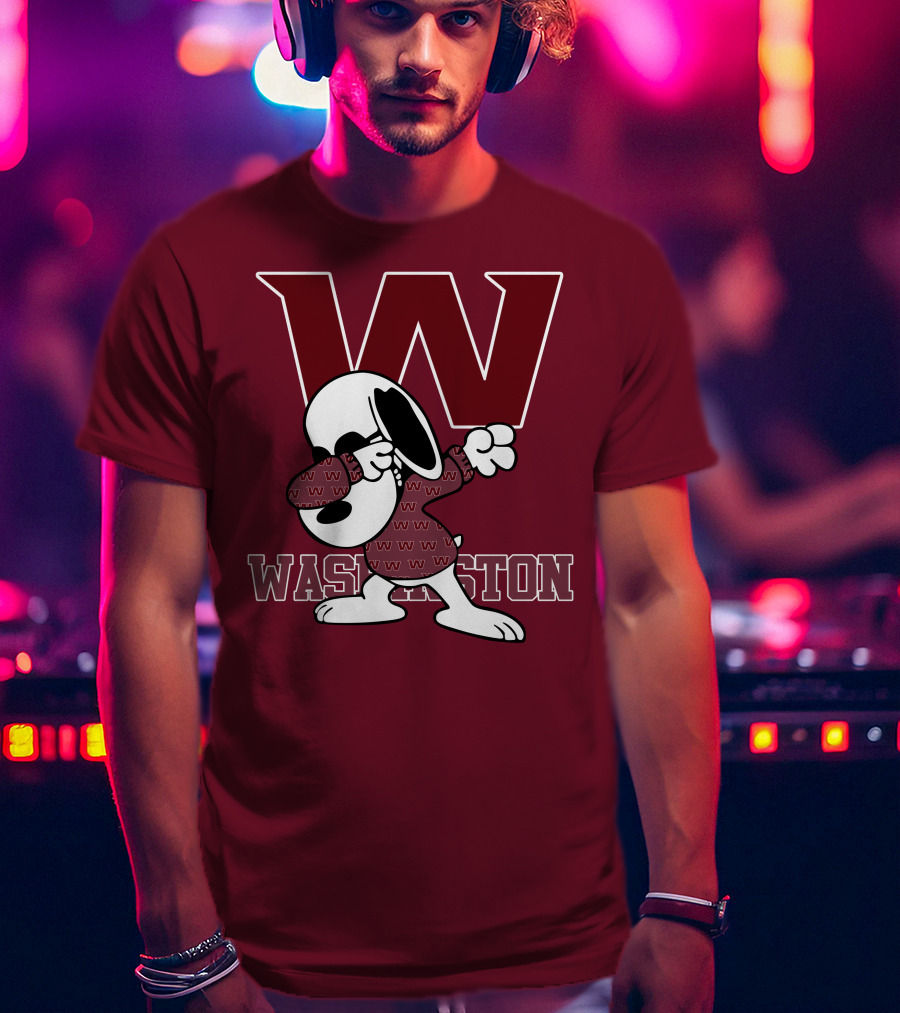 Washington Snoopy Dabbing With W T-Shirt