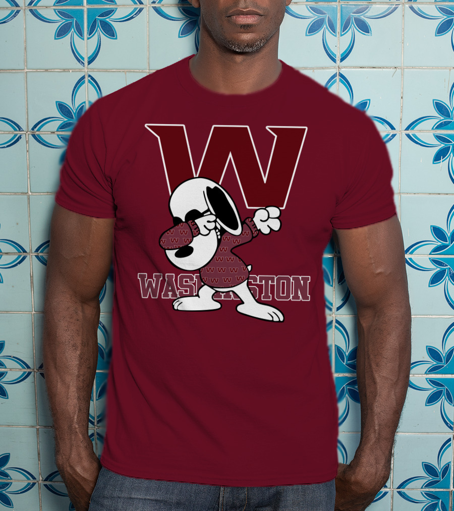 Washington Snoopy Dabbing With W T-Shirt