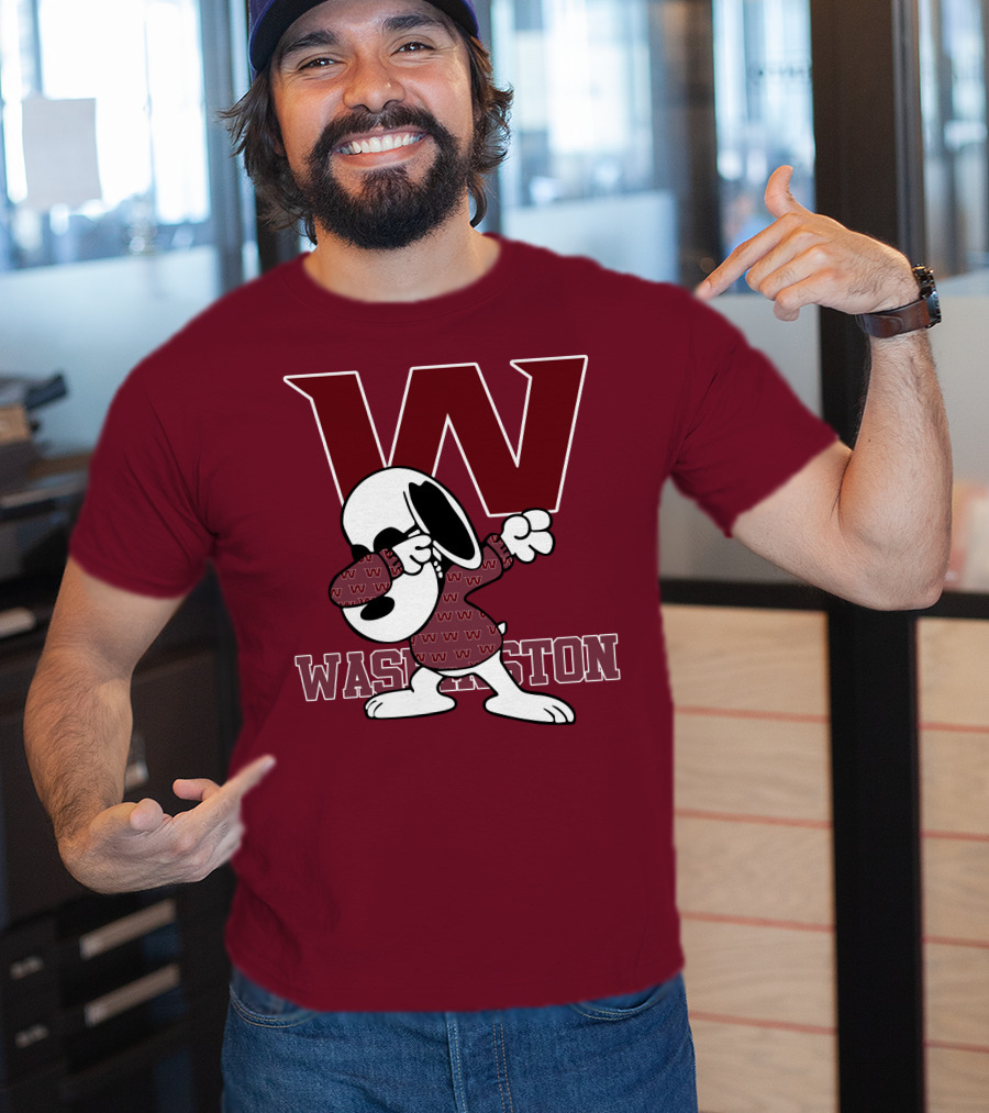 Washington Snoopy Dabbing With W T-Shirt