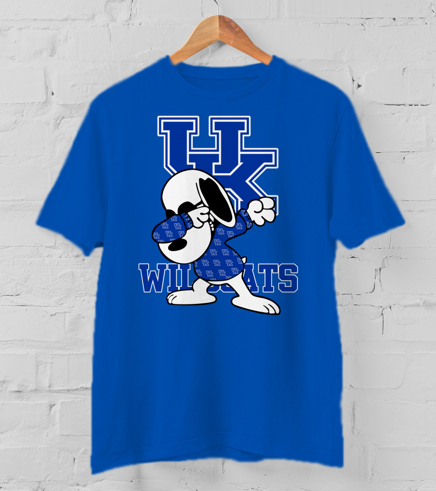 Kentucky Wildcats UK Snoopy Dabbing Basketball T-Shirt