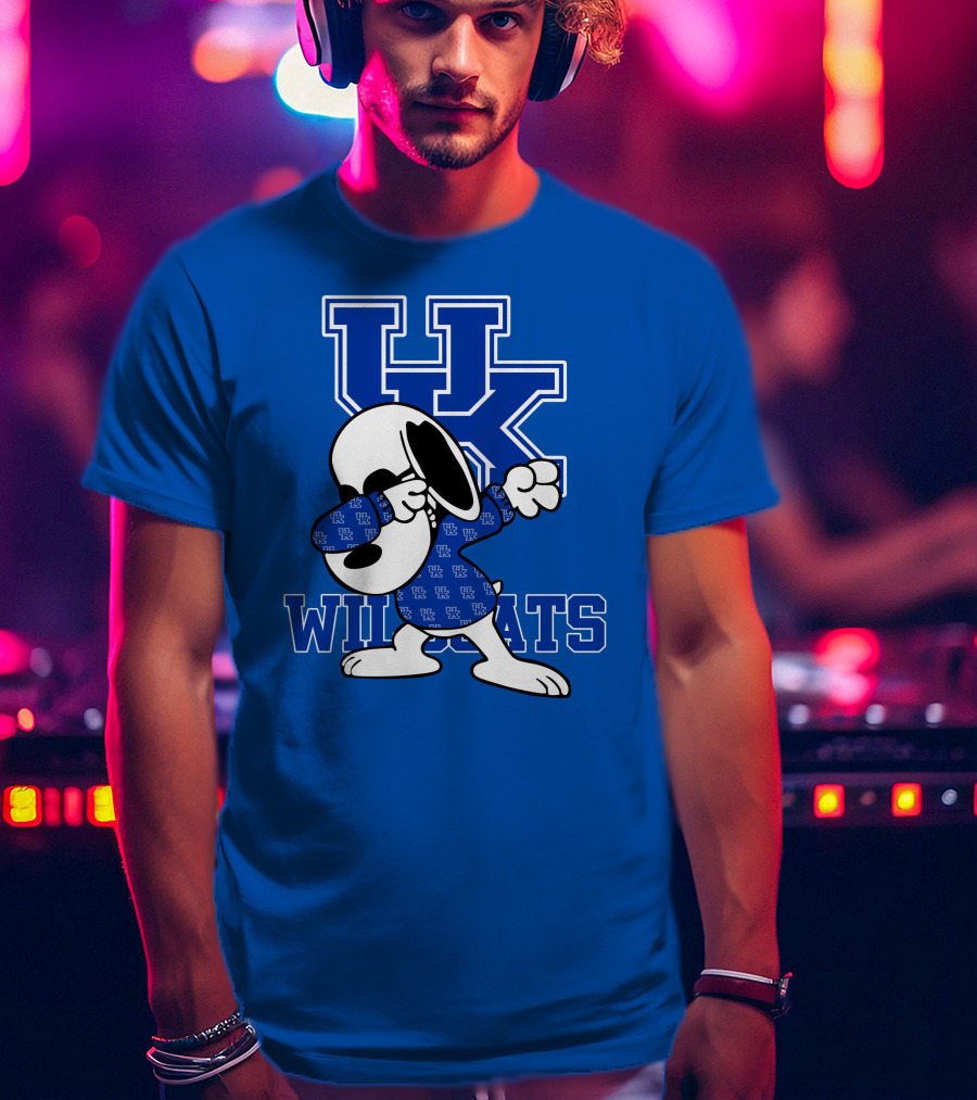 Kentucky Wildcats UK Snoopy Dabbing Basketball T-Shirt