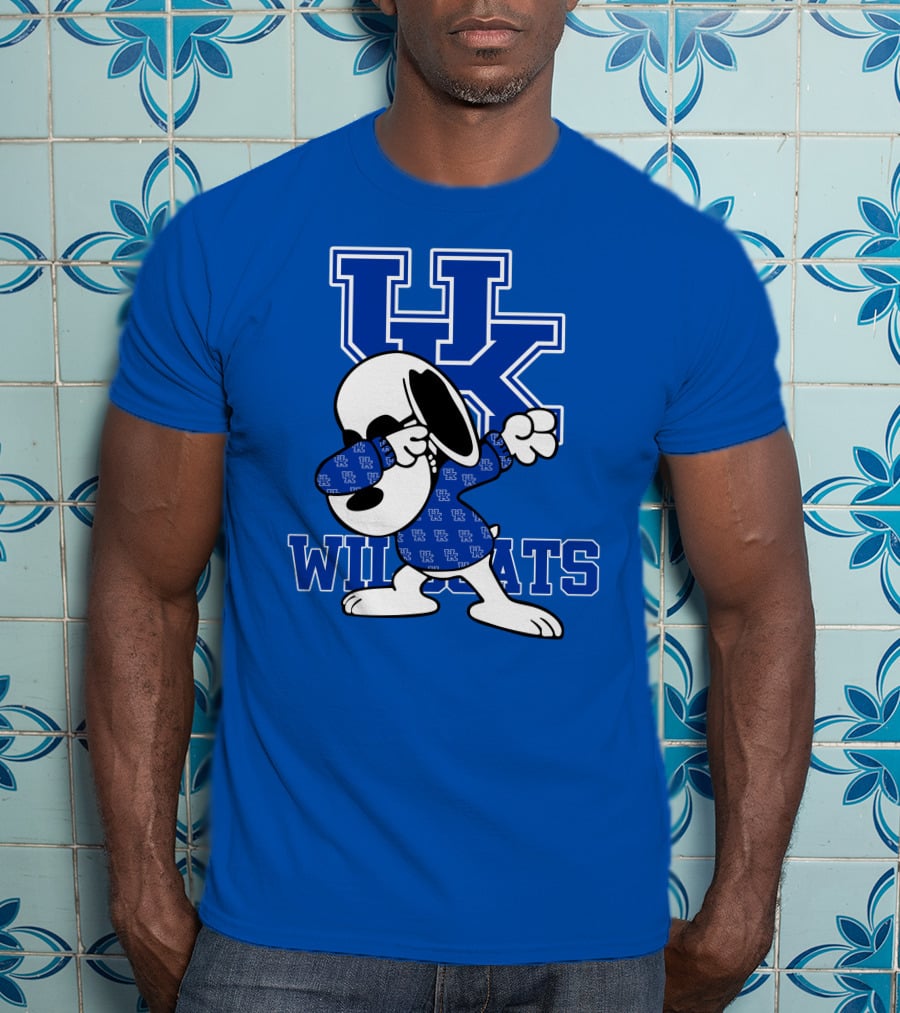 Kentucky Wildcats UK Snoopy Dabbing Basketball T-Shirt