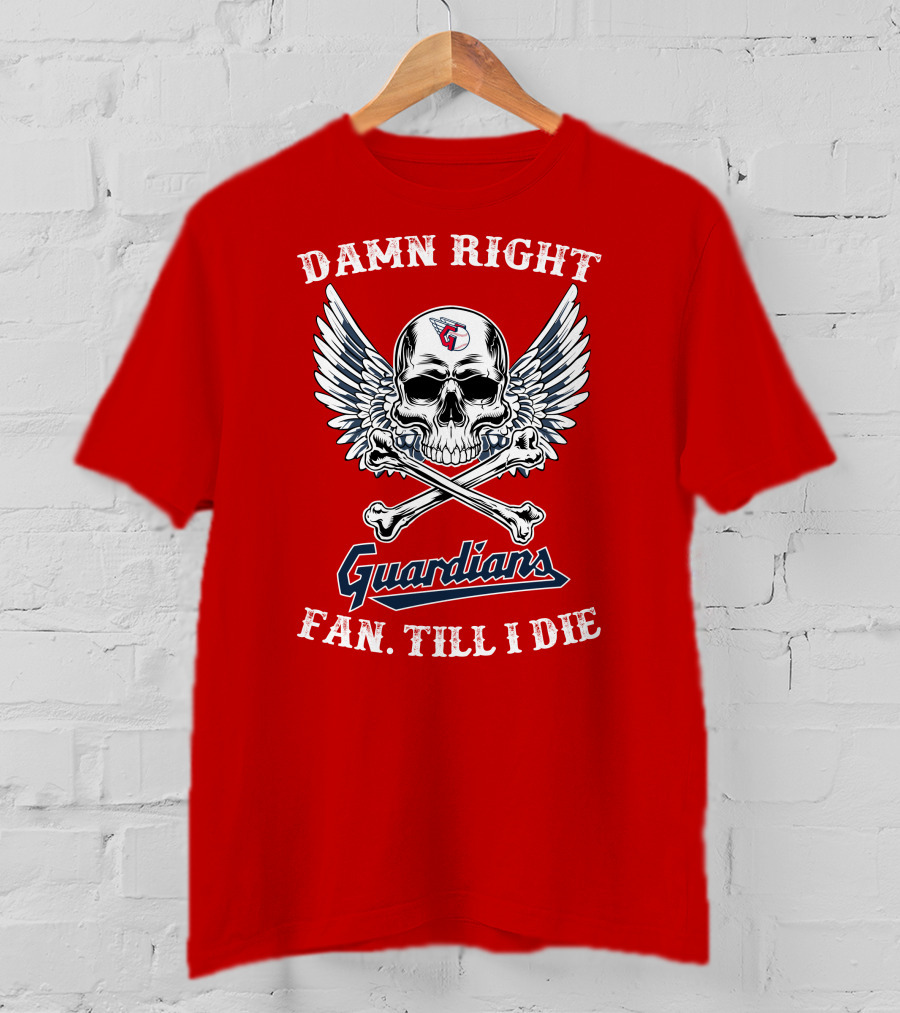 Damn Right Guardians Fan Till I Die Skull Wings T-Shirt
