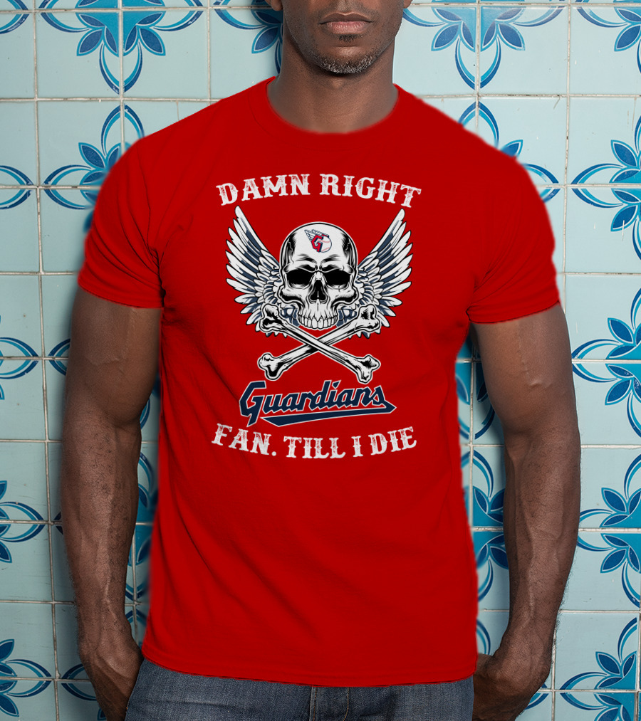 Damn Right Guardians Fan Till I Die Skull Wings T-Shirt