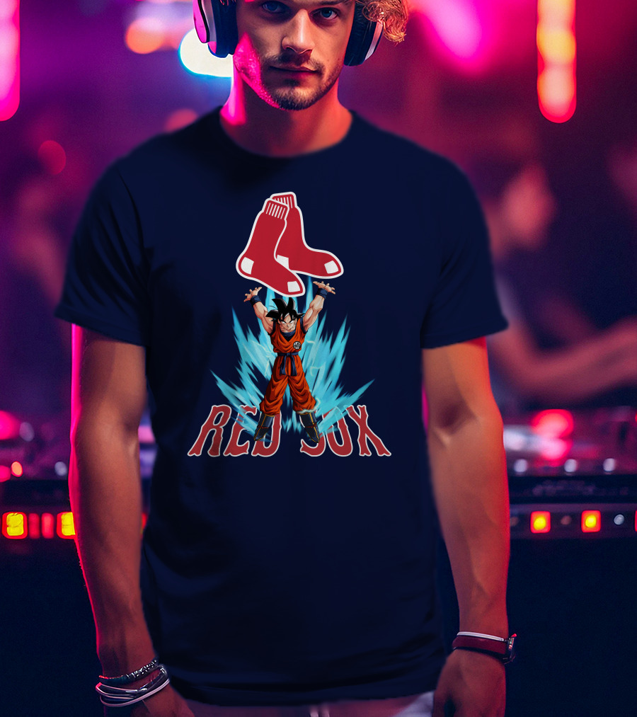 Boston Red Sox Goku Super Saiyan Transformation Socks T-Shirt