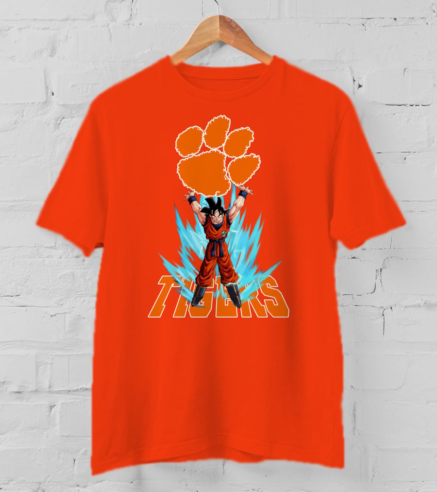 Clemson Tigers Super Saiyan Songoku Power Up T-Shirt
