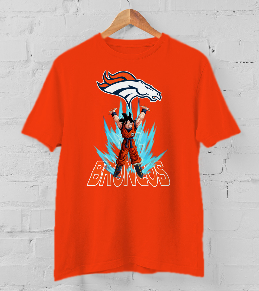 Denver Broncos Super Saiyan Goku Power-Up T-Shirt