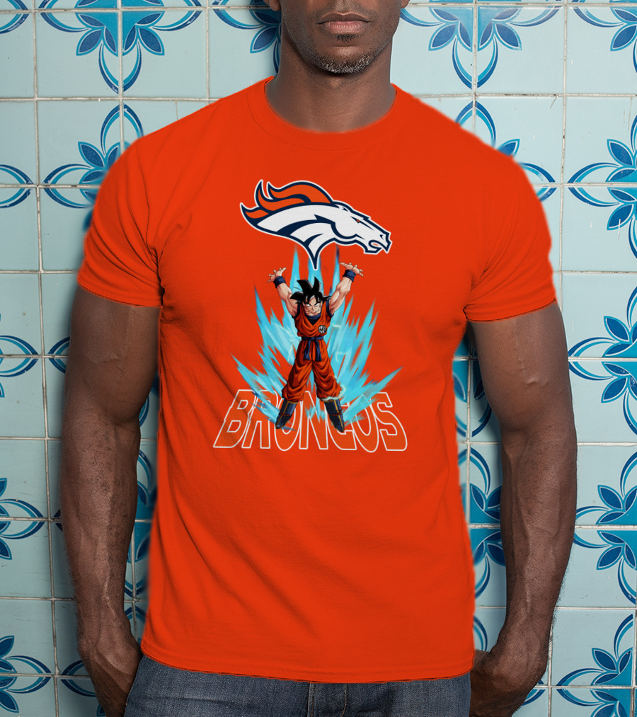 Denver Broncos Super Saiyan Goku Power-Up T-Shirt