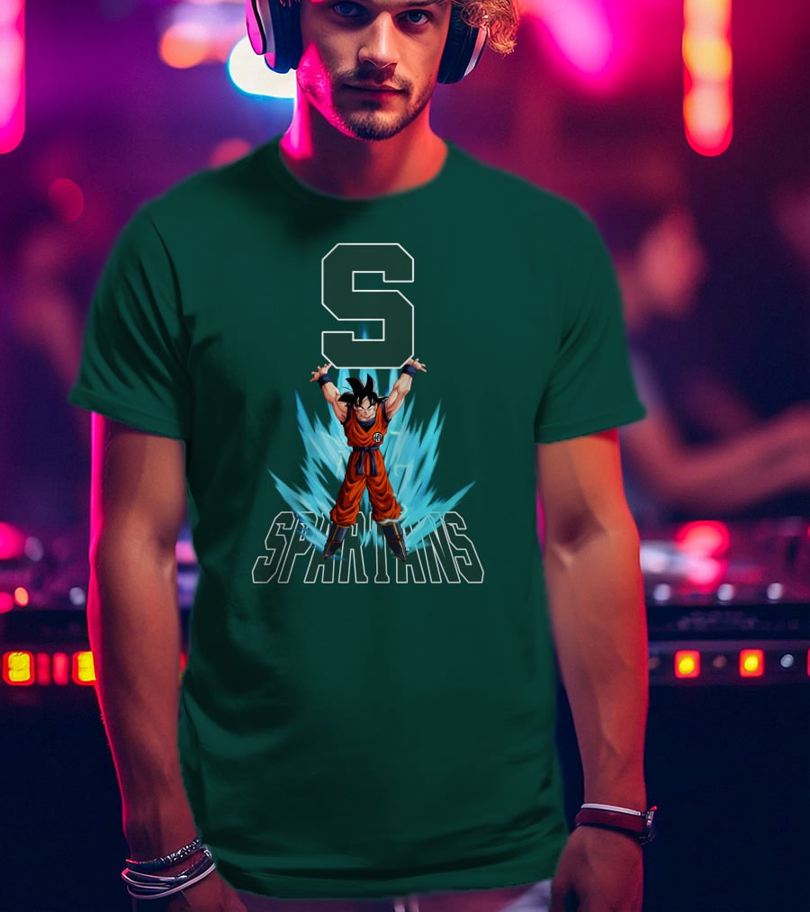Michigan State Spartans Super Saiyan Goku Energy Burst T-Shirt