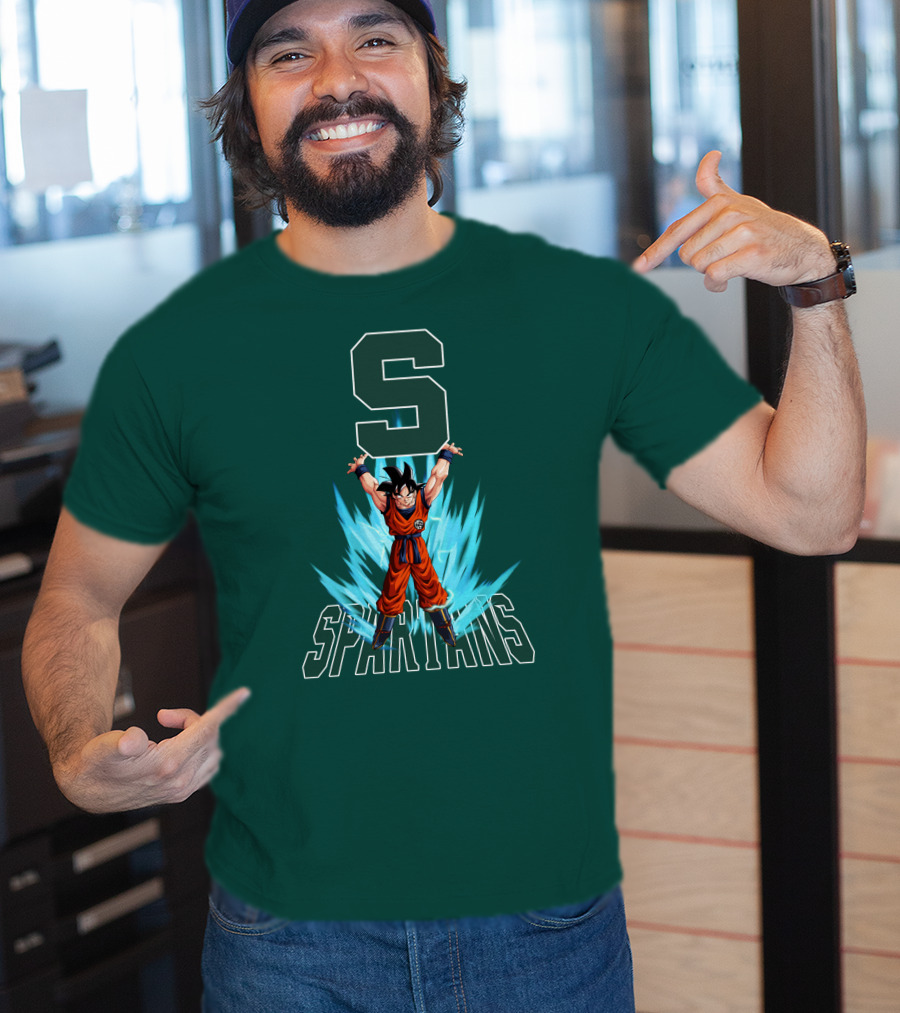 Michigan State Spartans Super Saiyan Goku Energy Burst T-Shirt
