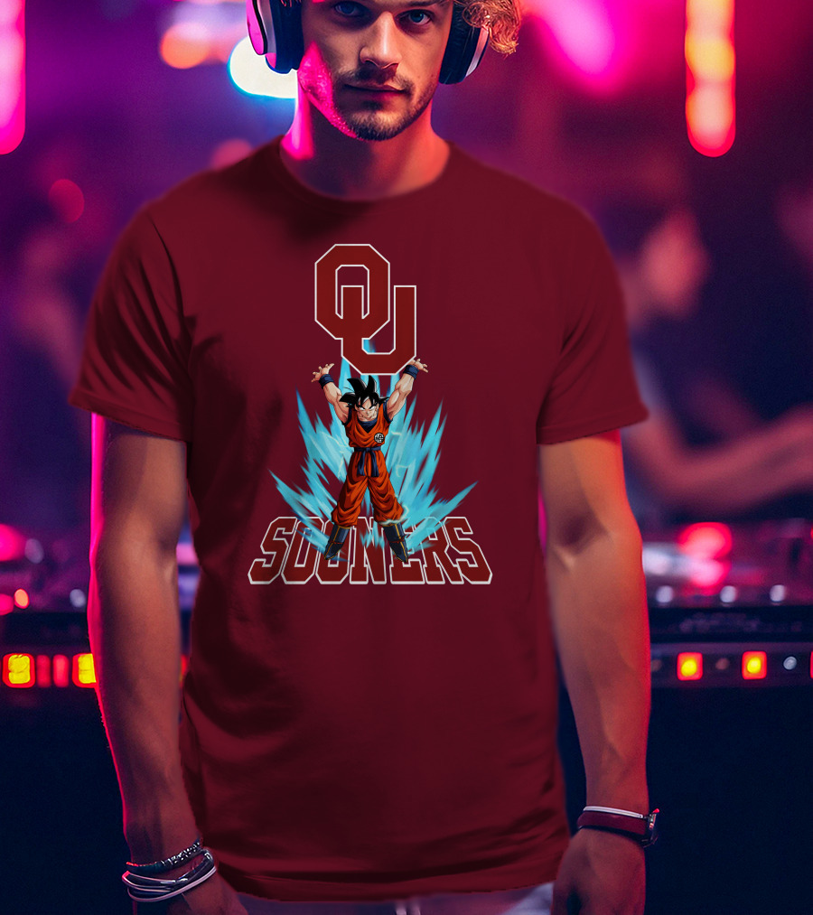 Oklahoma Sooners Ou Songoku Super Saiyan Energy Burst T-Shirt