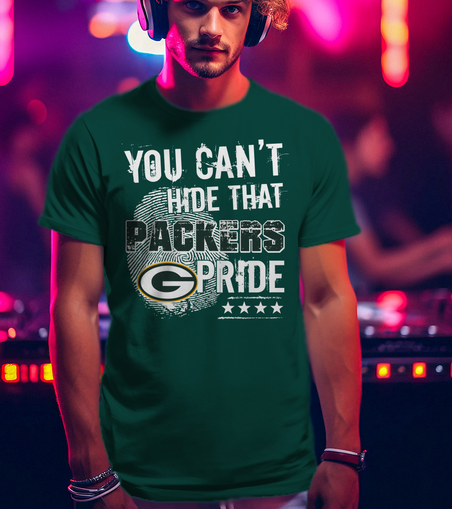 You Can't Hide That Packers Pride Green Bay G Logo Stars T-Shirt