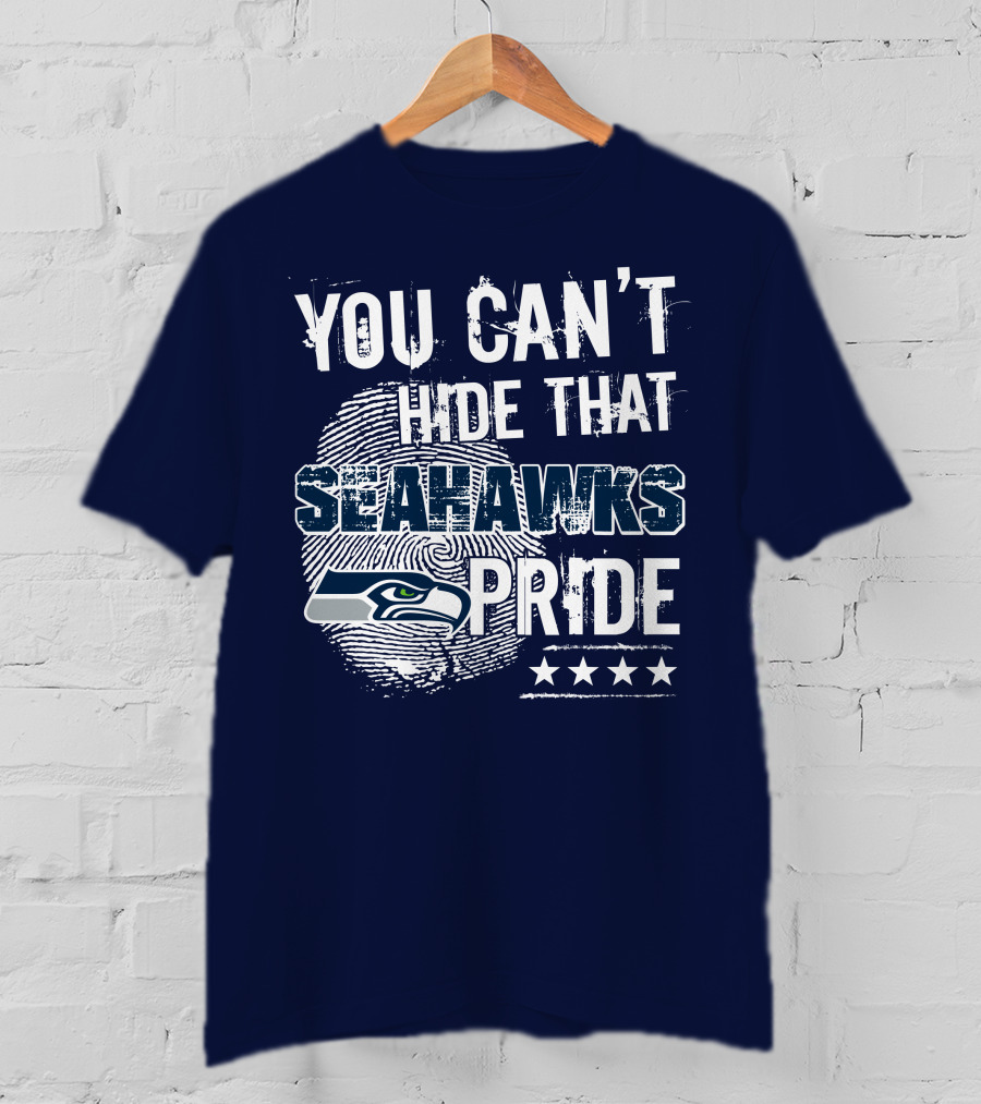 You Can't Hide That Seahawks Pride Seahawks Logo And Stars T-Shirt