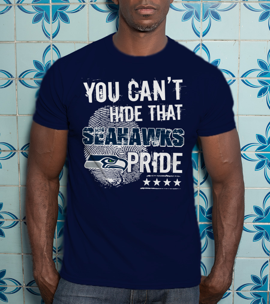 You Can't Hide That Seahawks Pride Seahawks Logo And Stars T-Shirt