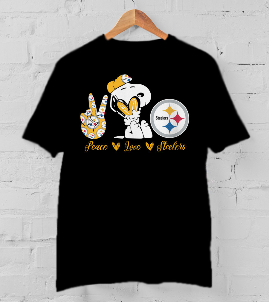 Peace Love Steelers Snoopy T-Shirt