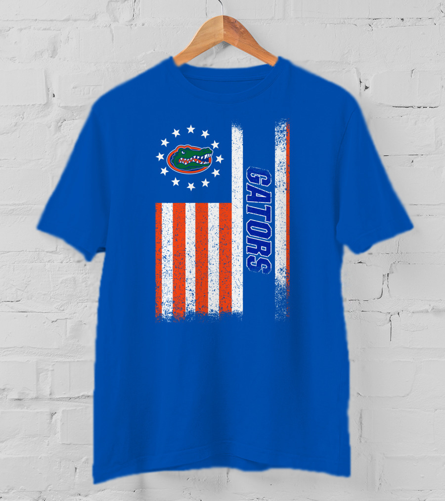 Florida Gators American Flag Stars And Stripes Gators T-Shirt