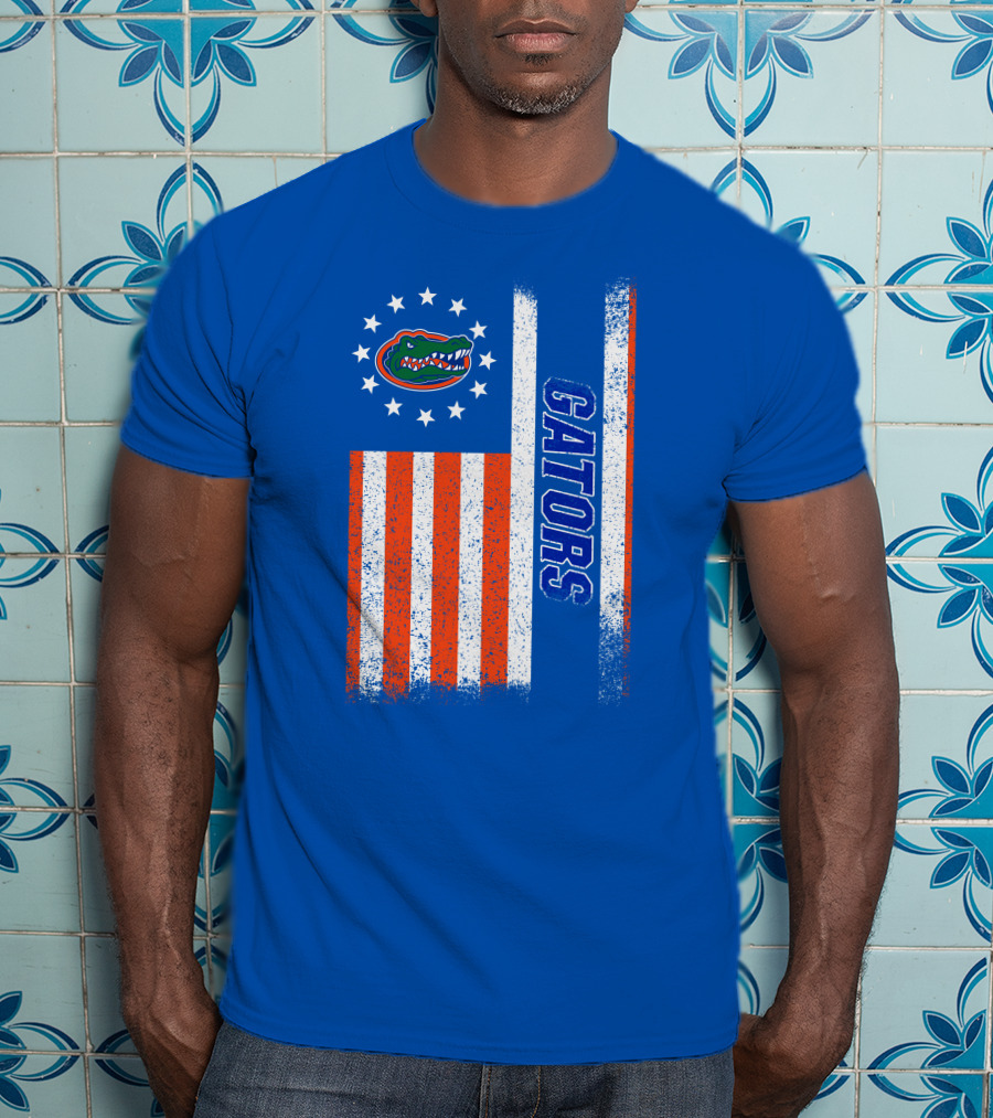 Florida Gators American Flag Stars And Stripes Gators T-Shirt