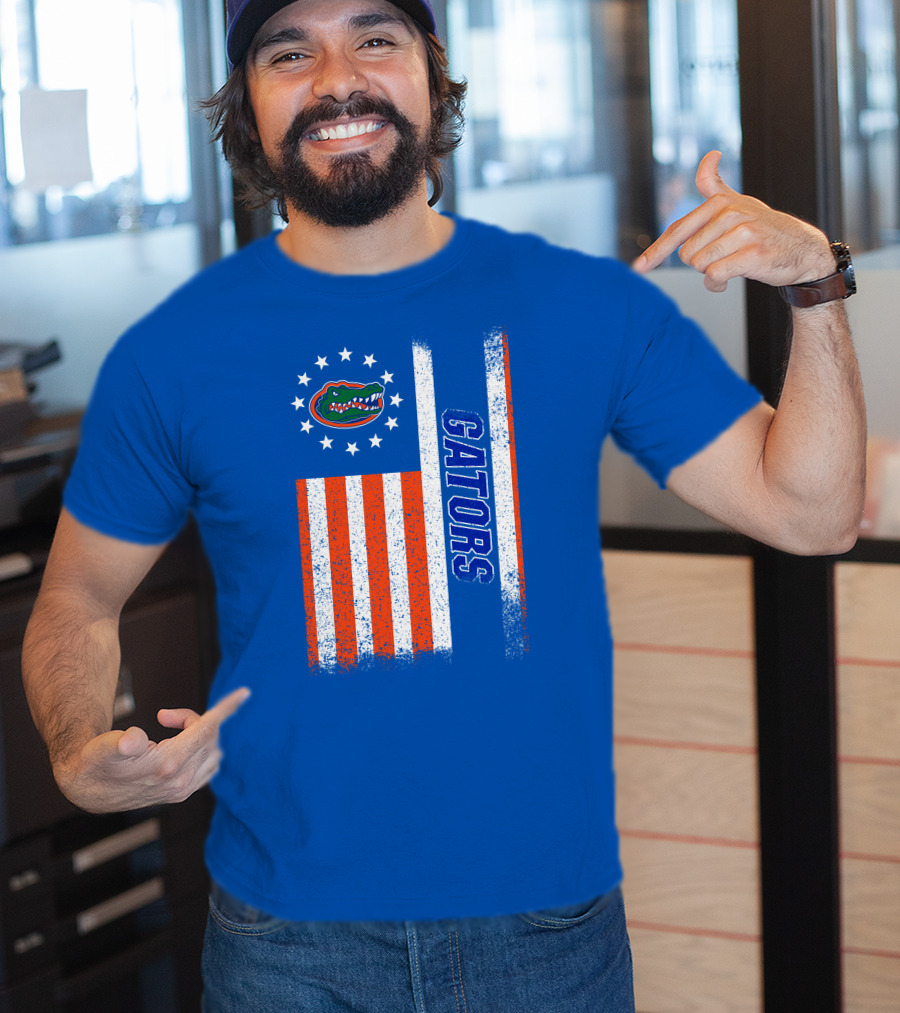 Florida Gators American Flag Stars And Stripes Gators T-Shirt