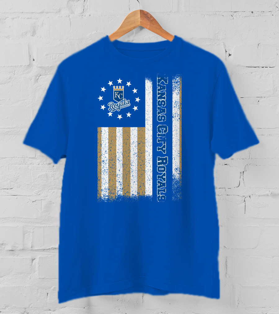 Kansas City Royals American Flag Distressed T-Shirt