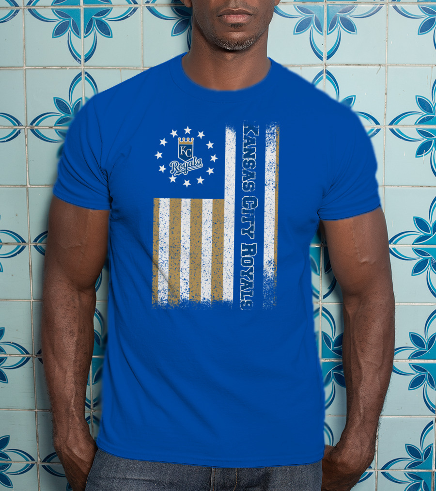 Kansas City Royals American Flag Distressed T-Shirt