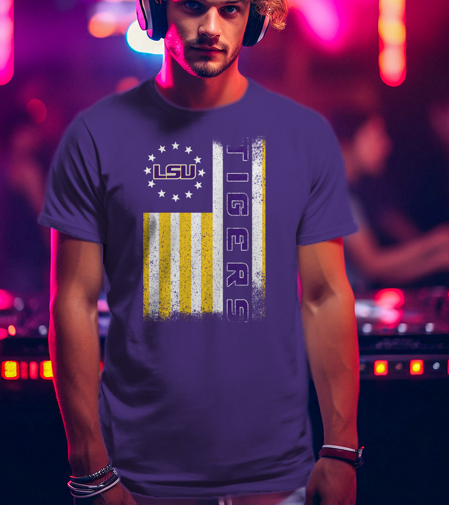 Lsu Tigers Stars And Stripes T-Shirt