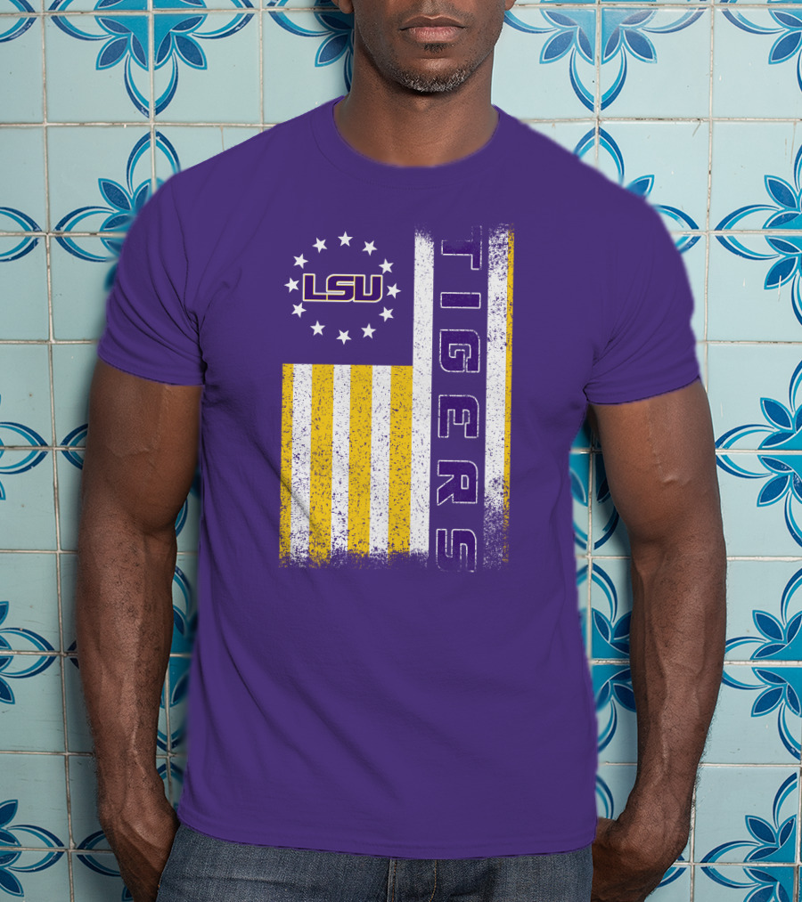 Lsu Tigers Stars And Stripes T-Shirt