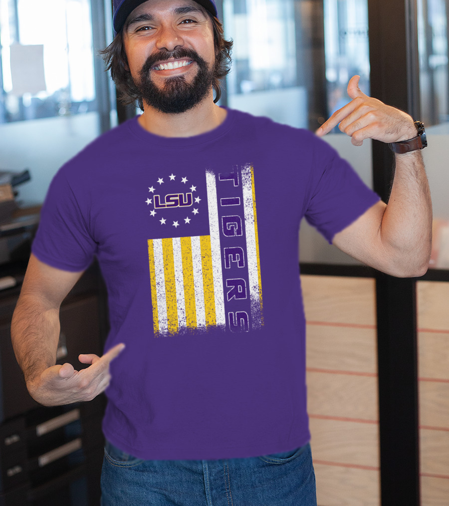 Lsu Tigers Stars And Stripes T-Shirt