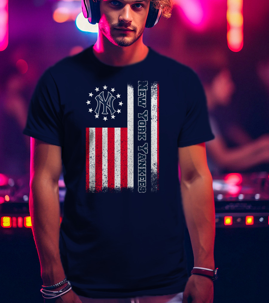 New York Yankees American Flag Stars And Stripes T-Shirt