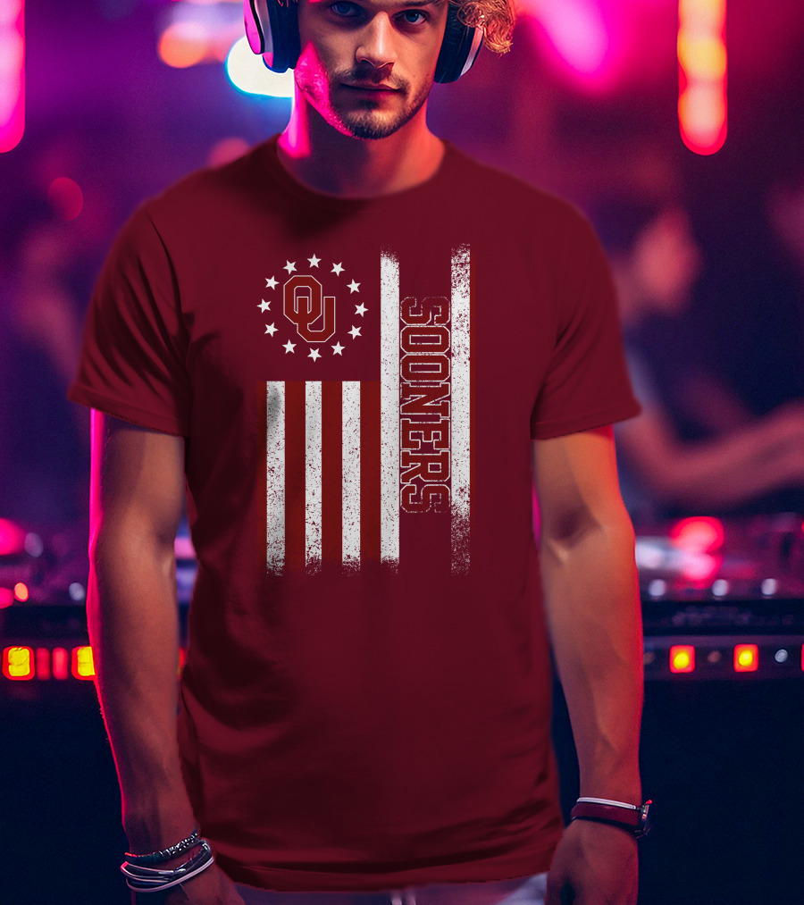 Oklahoma Sooners Ou Stars And Stripes Flag T-Shirt