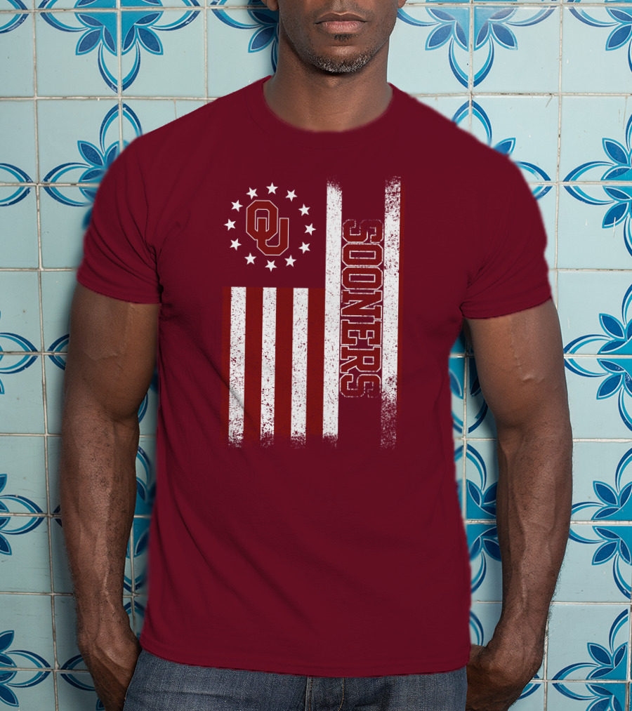 Oklahoma Sooners Ou Stars And Stripes Flag T-Shirt