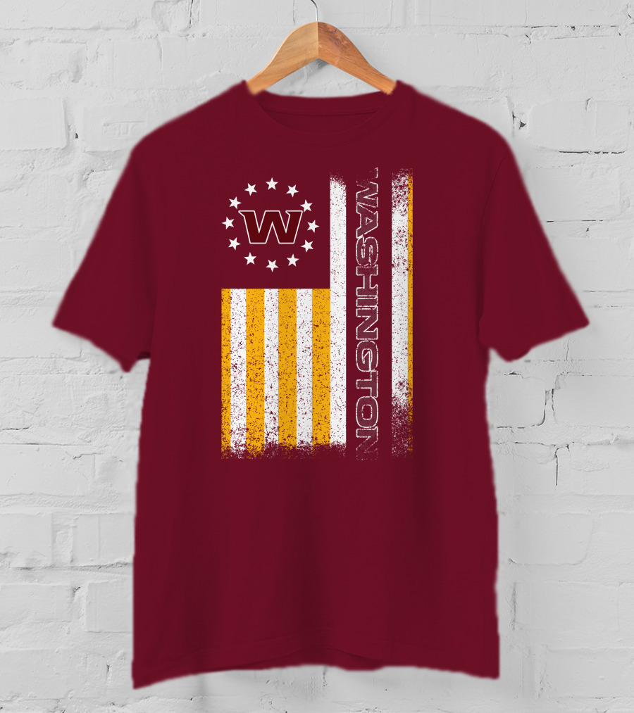 Washington W Stars Stripes American Flag T-Shirt
