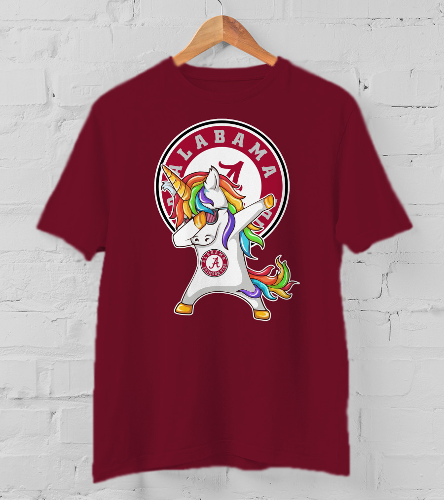 Alabama Crimson Tide Dabbing Unicorn T-Shirt