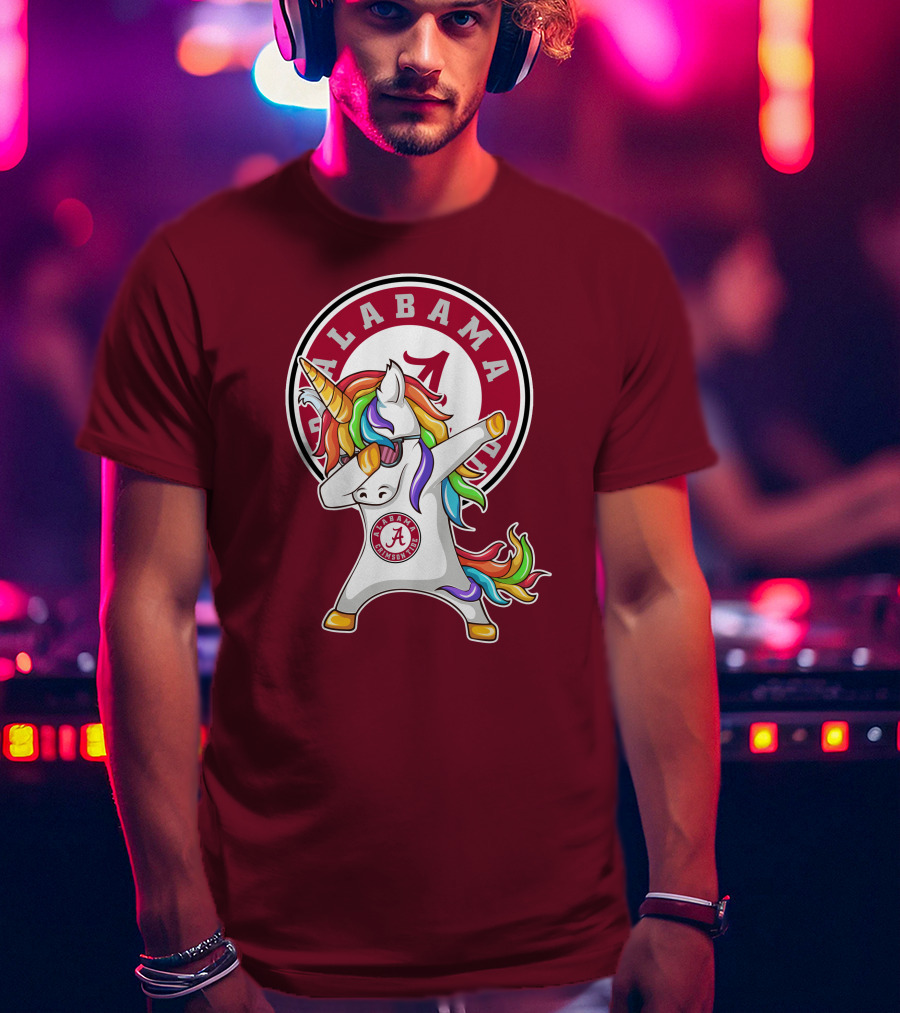 Alabama Crimson Tide Dabbing Unicorn T-Shirt