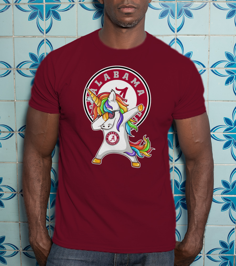 Alabama Crimson Tide Dabbing Unicorn T-Shirt