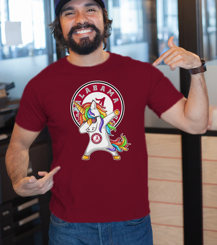 Alabama Crimson Tide Dabbing Unicorn T-Shirt