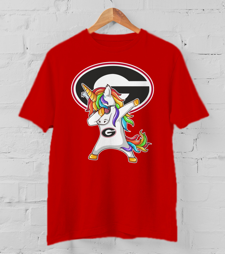 Georgia Bulldogs Dabbing Unicorn T-Shirt